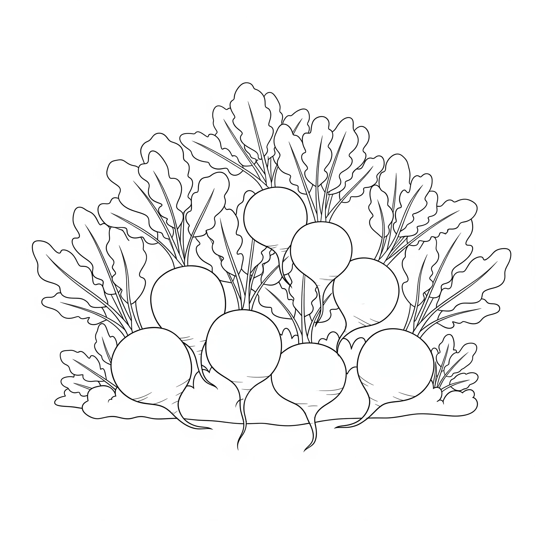 coloriage Radis à imprimer pdf 1