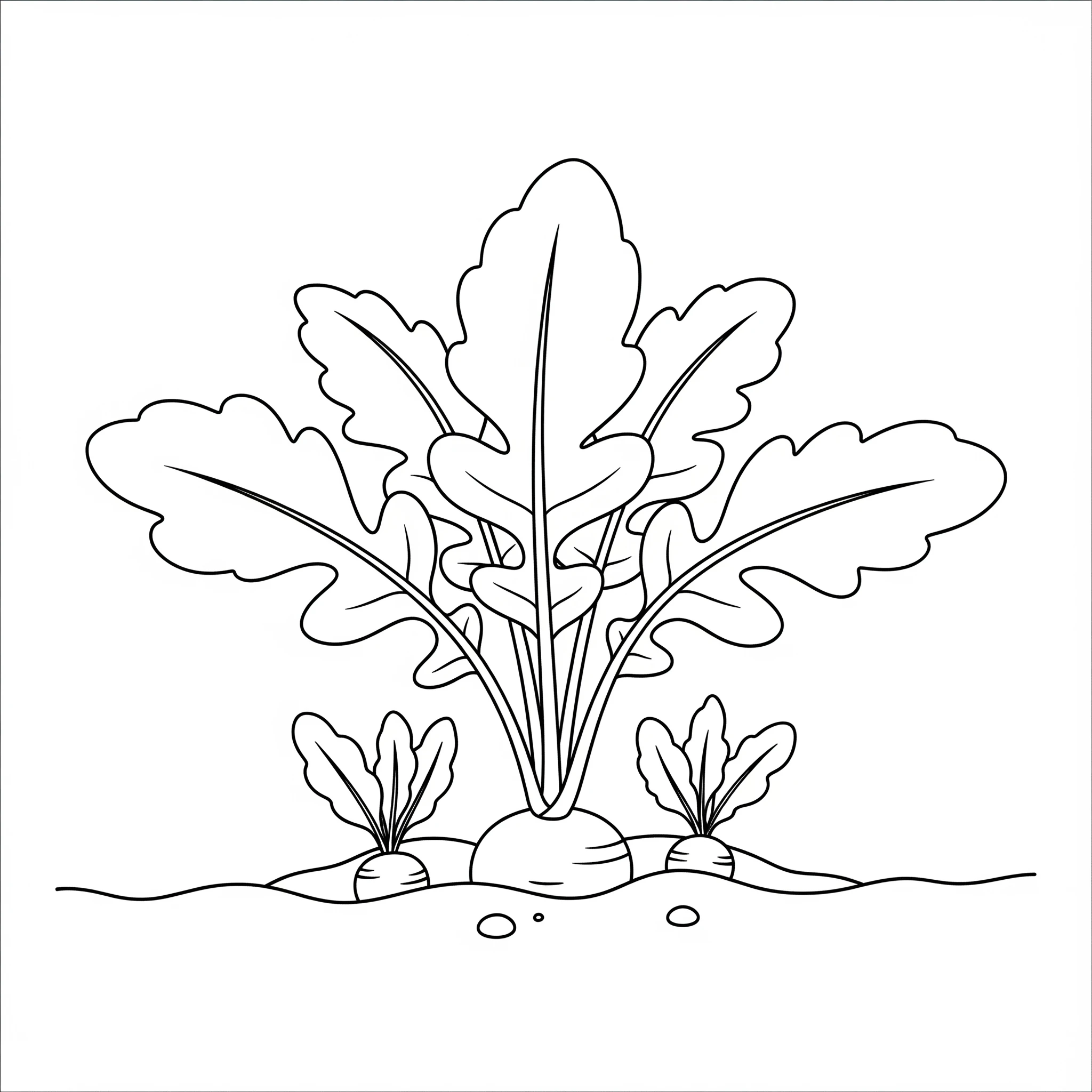 coloriage Radis pour bebe a imprimer