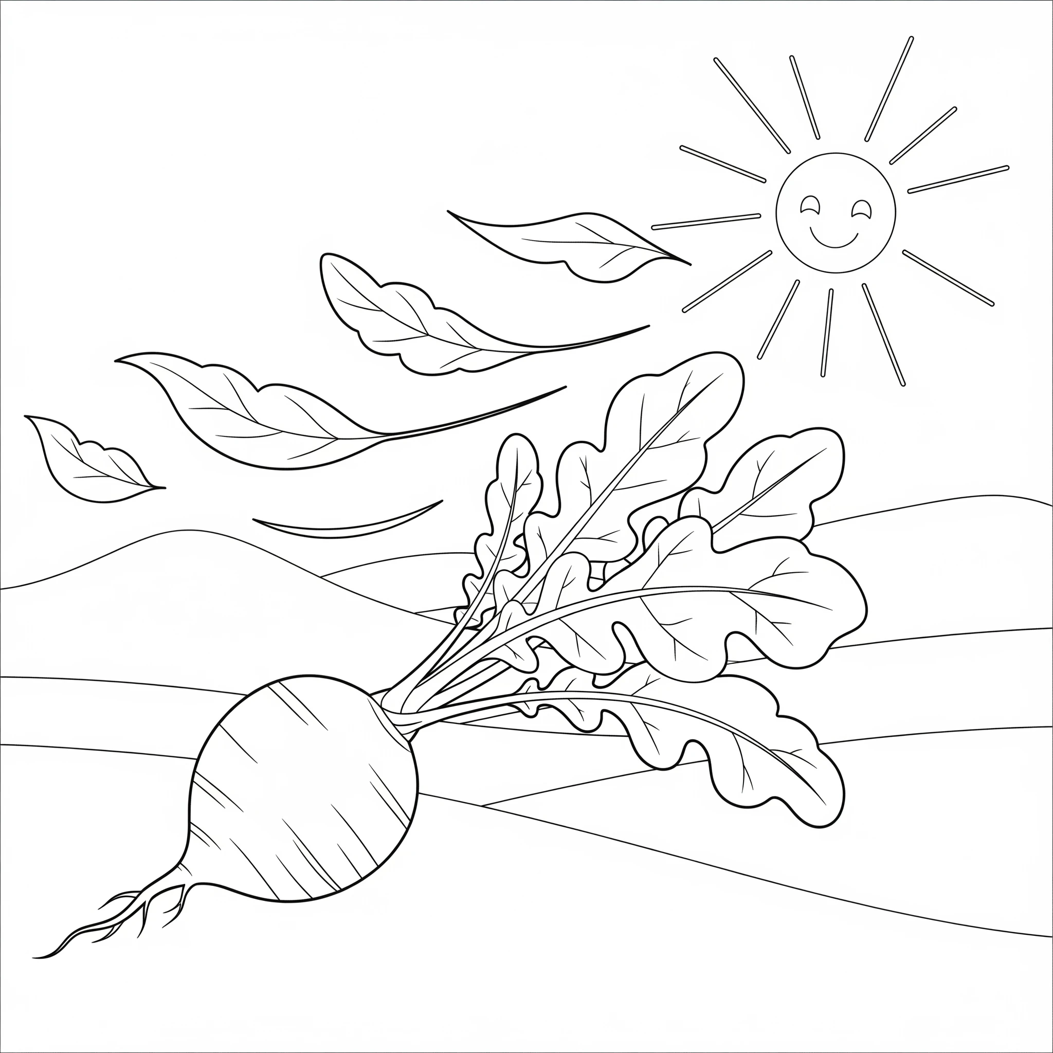 coloriage Radis de pour enfants 1