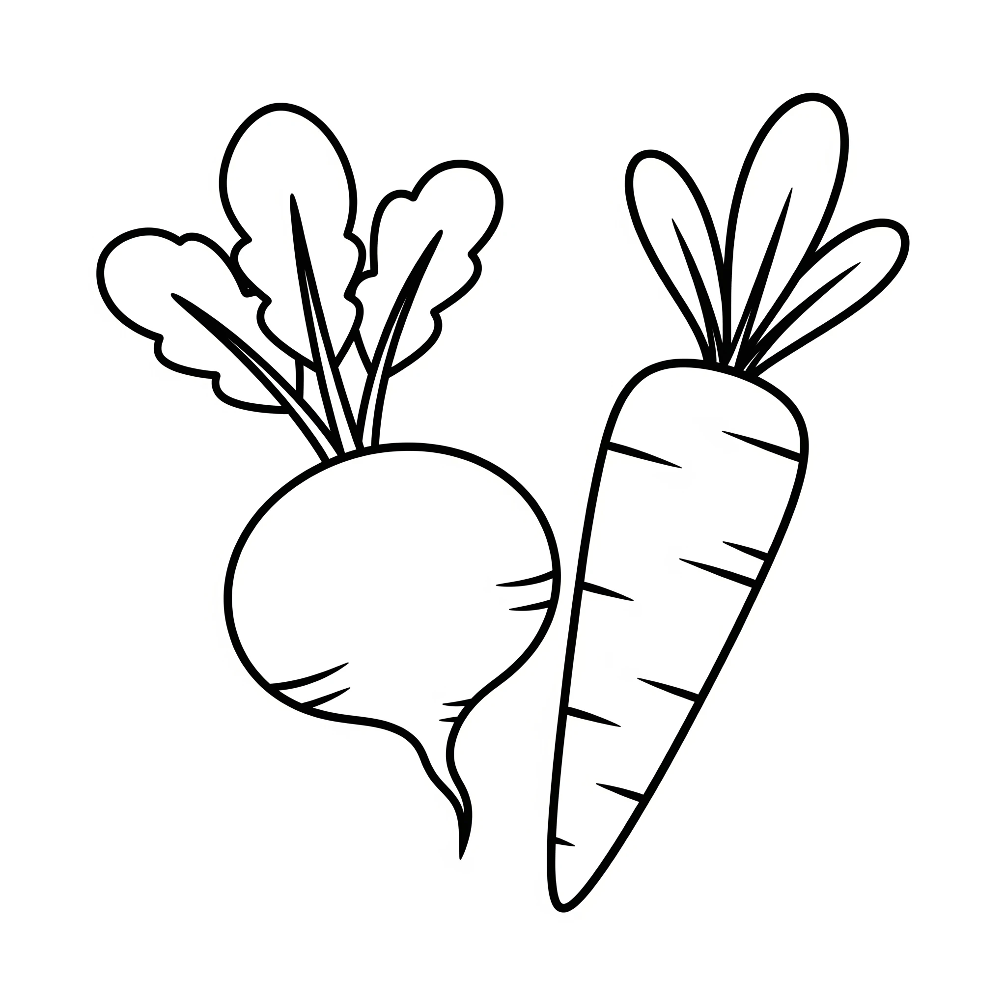 coloriage Radis en ligne pour enfant