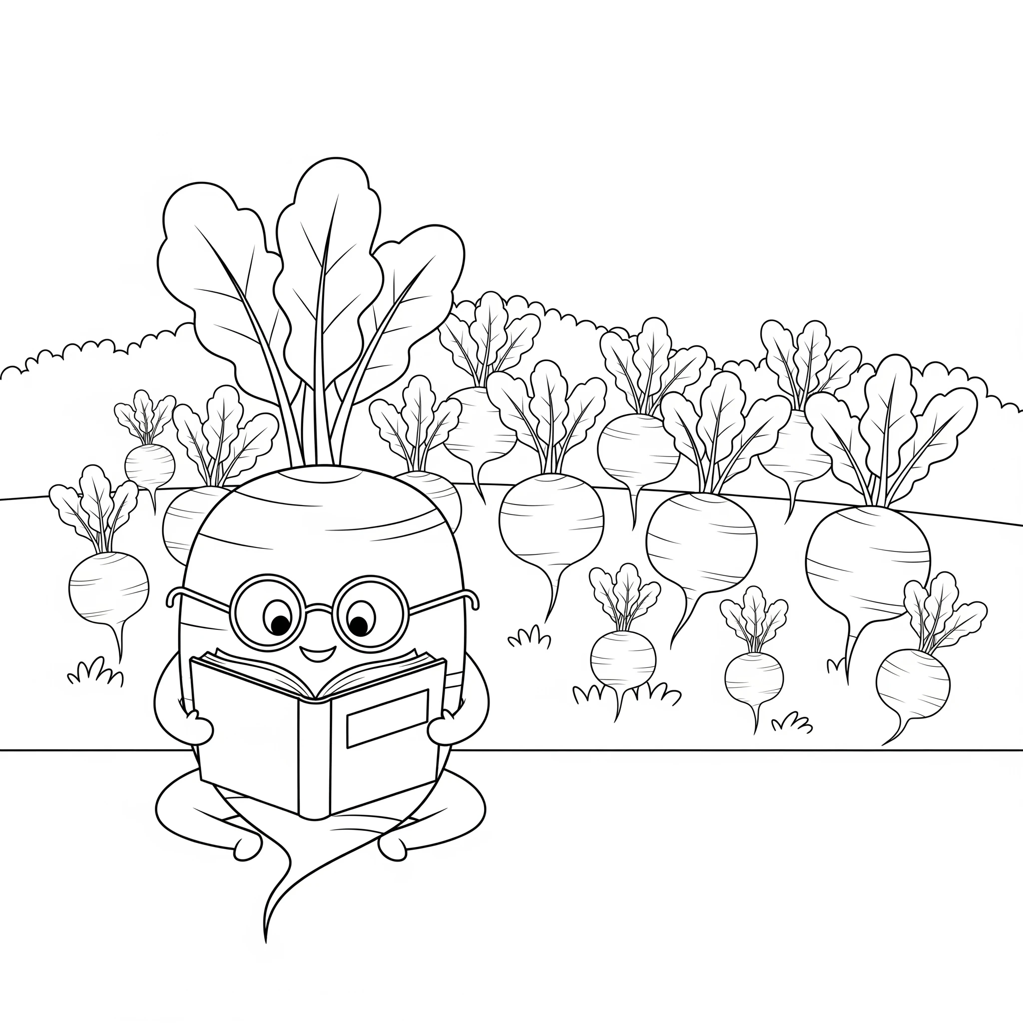 coloriage Radis à imprimer gratuit
