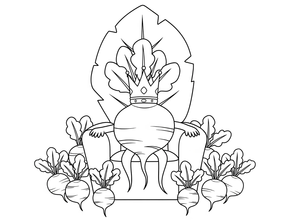 coloriage Radis et dessin a imprimer