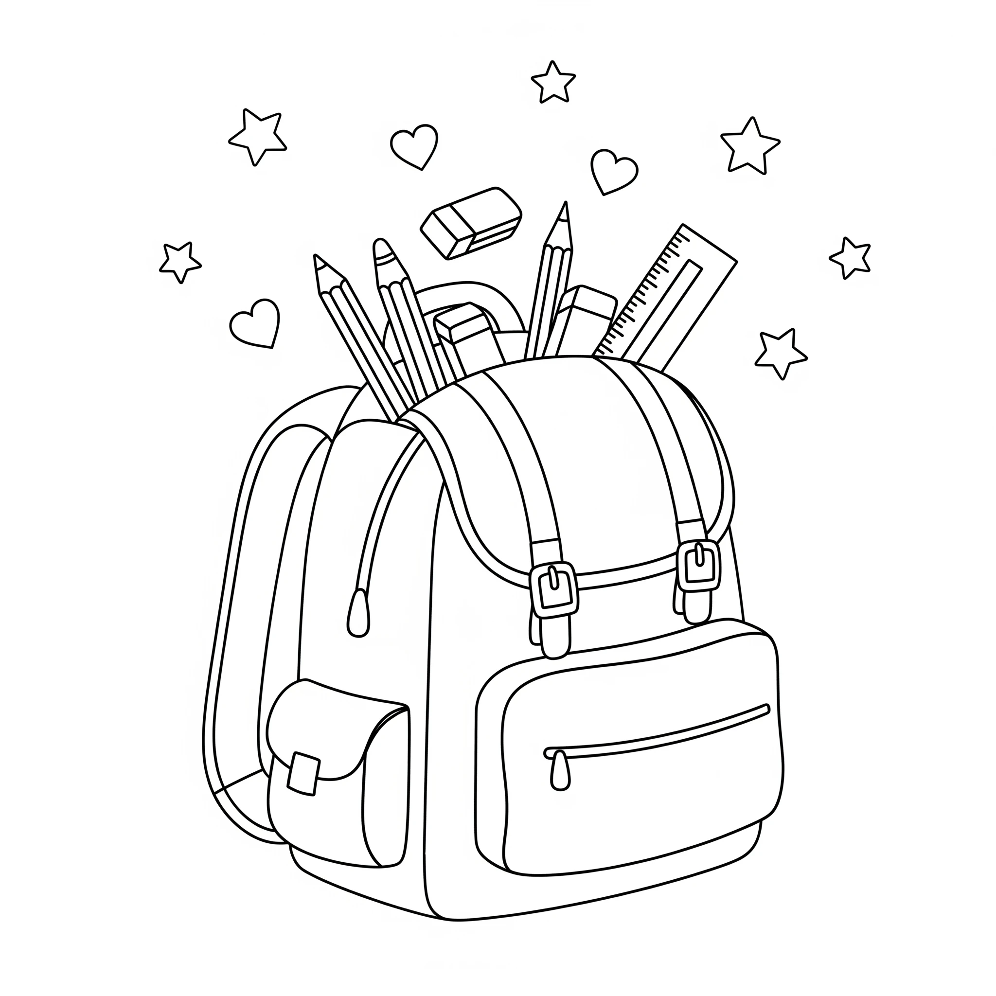 coloriage Retour à L’école à imprimer pour enfants