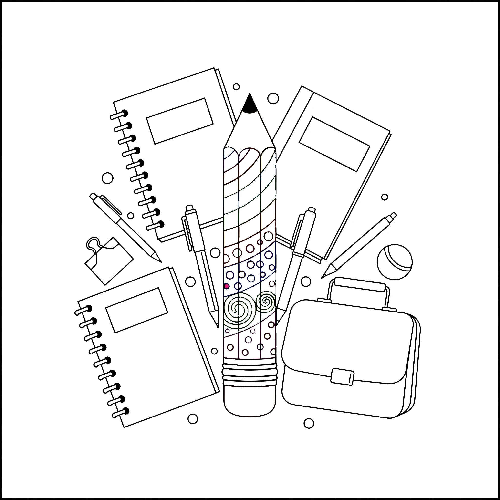 télécharger coloriage Retour à L’école gratuit