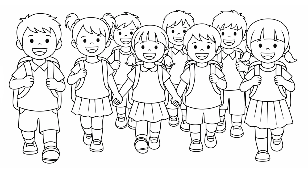 coloriage Retour à L’école et apprentissage