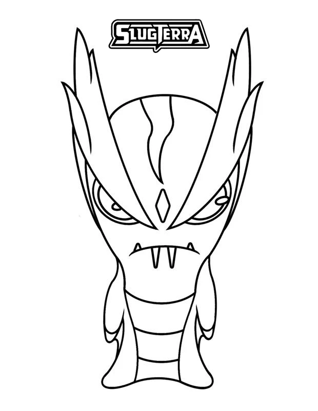 coloriage Slugterra et decoupage