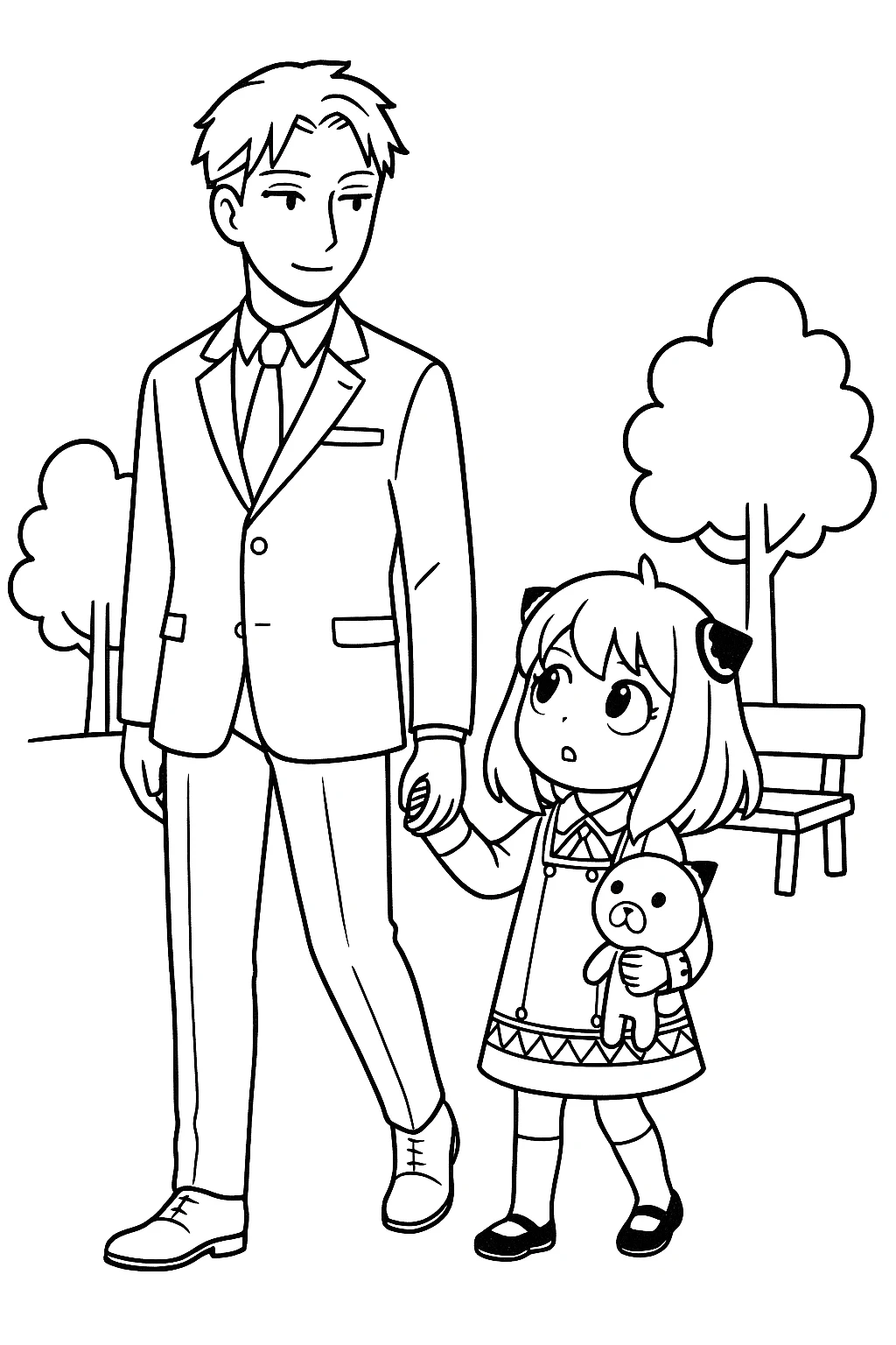 coloriage Spy x Family à imprimer pour enfant de 10 ans