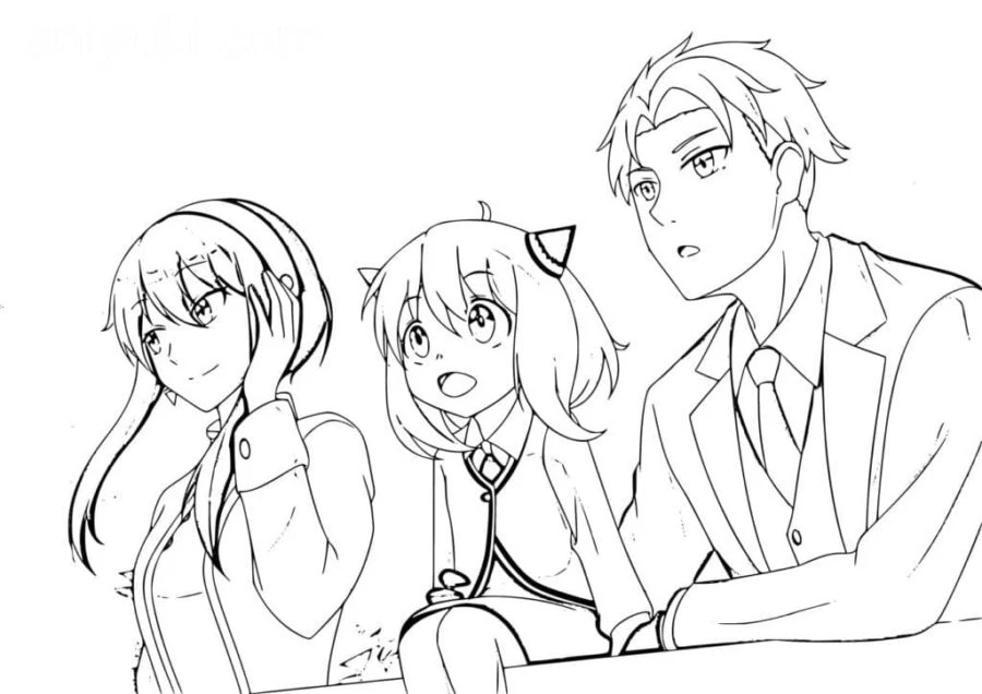 coloriage Spy x Family gratuit pour enfants 1