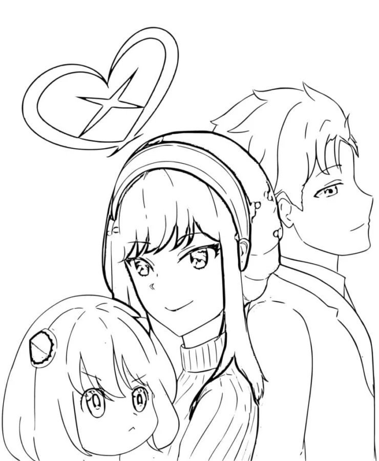 coloriage Spy x Family à imprimer gratuitement pdf 1