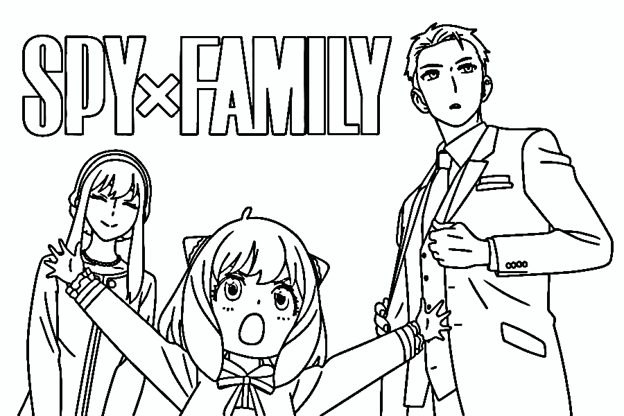 coloriage Spy x Family gratuit pour enfants 2