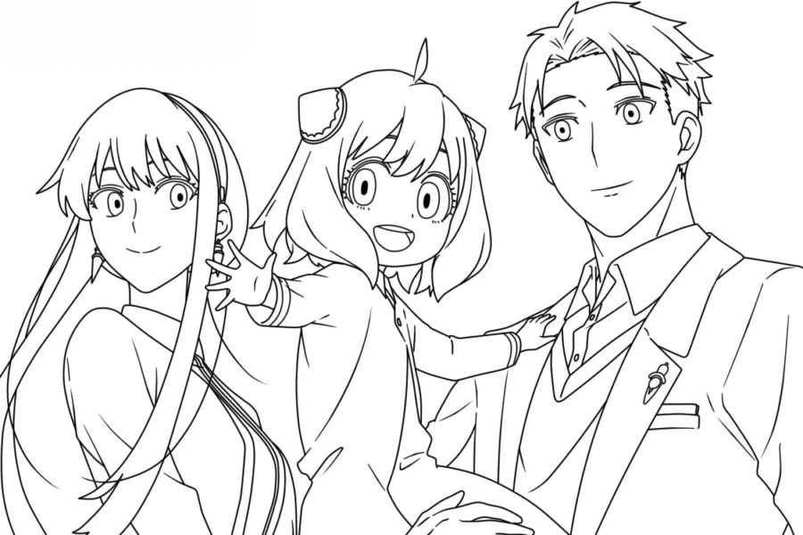 imprimer coloriage Spy x Family pour enfant