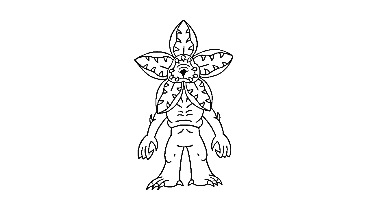 coloriage Stranger Things pour enfant de 4 ans
