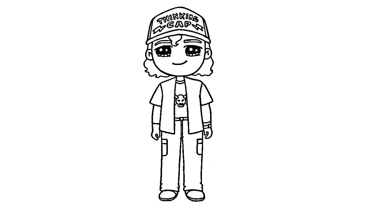coloriage Stranger Things à imprimer pour enfant de 9 ans