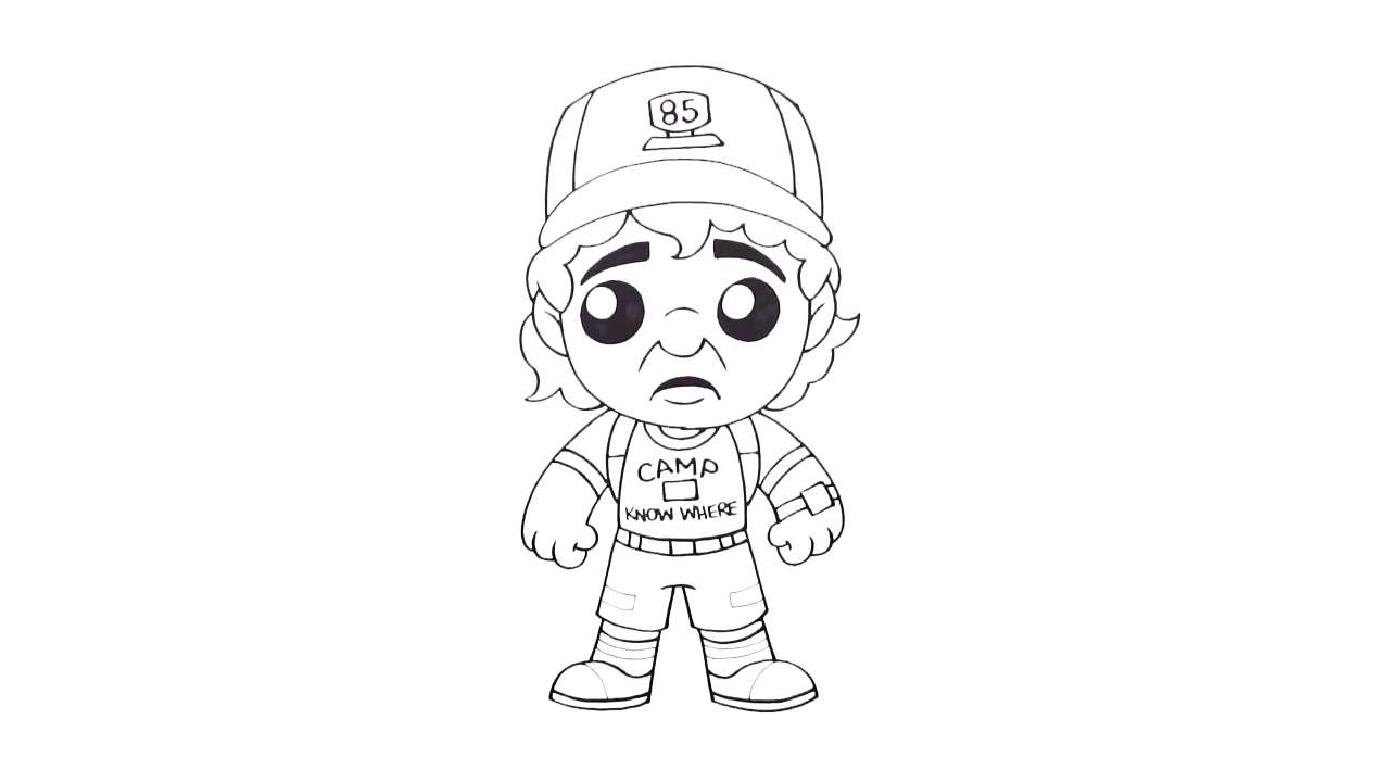 coloriage Stranger Things pour bebe a imprimer