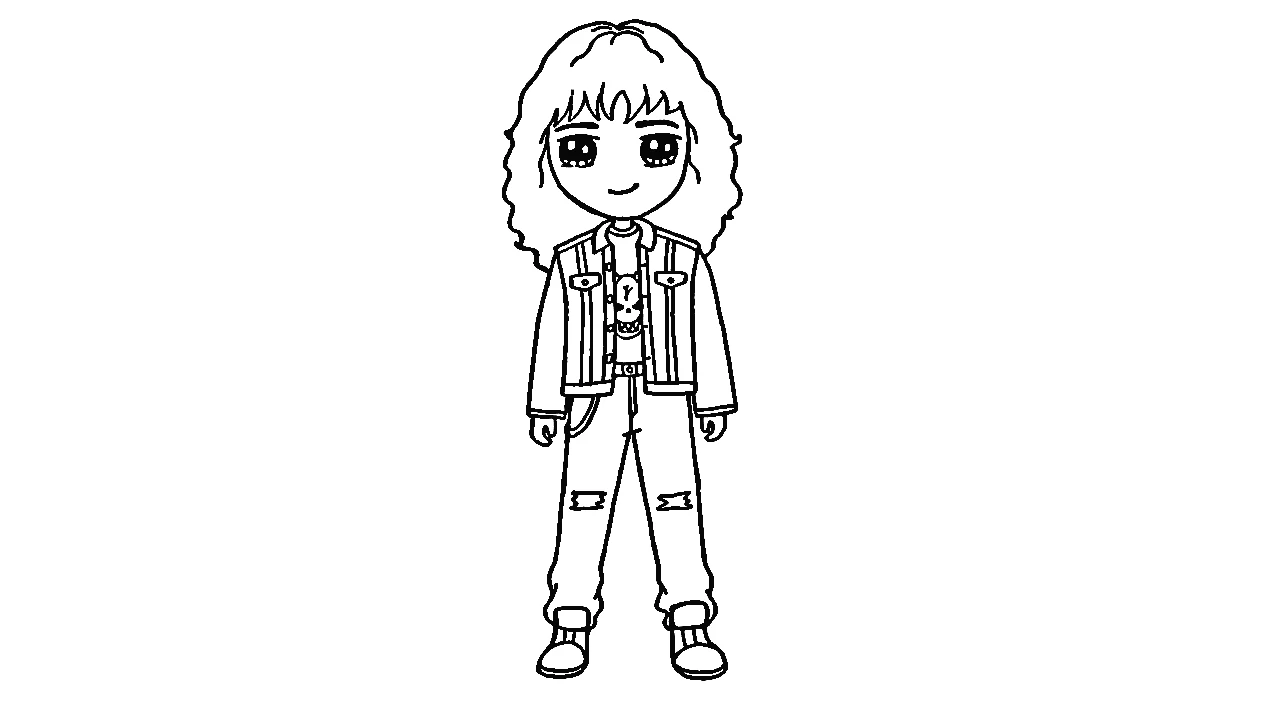 coloriage Stranger Things à imprimer gratuitement 1