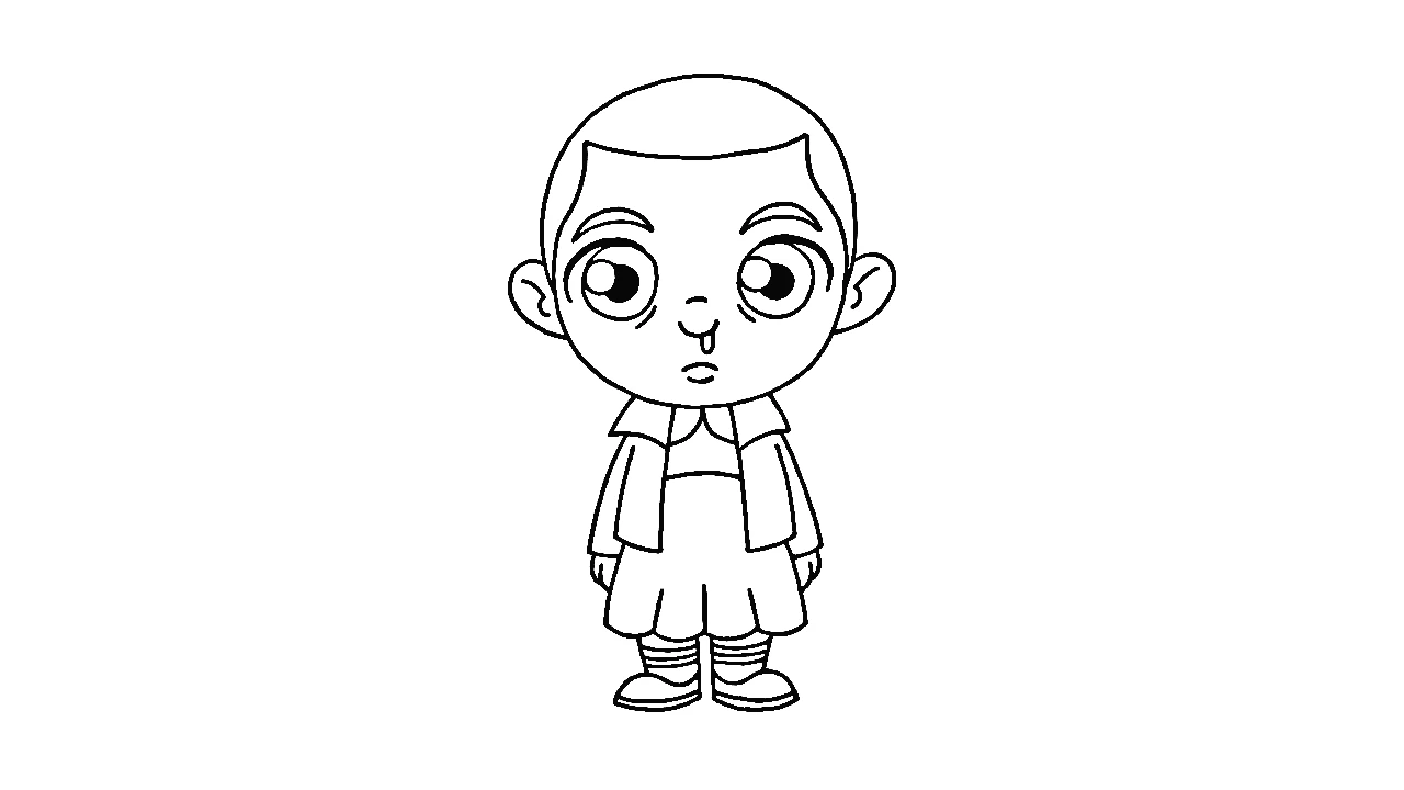 coloriage Stranger Things de pour enfants