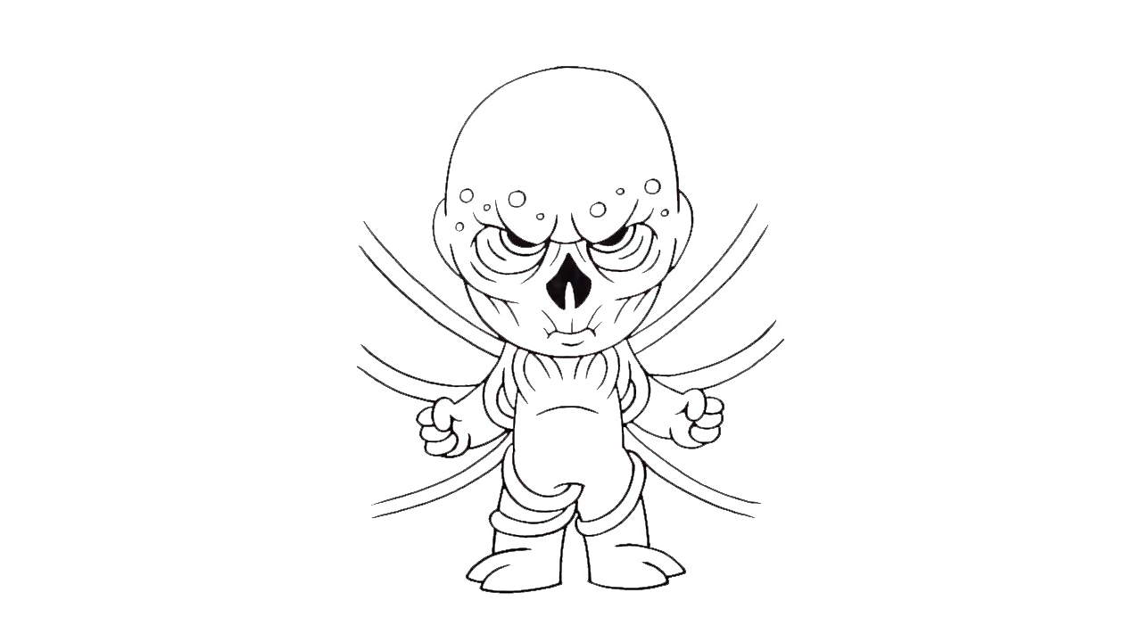 coloriage Stranger Things d'enfant a imprimer 2