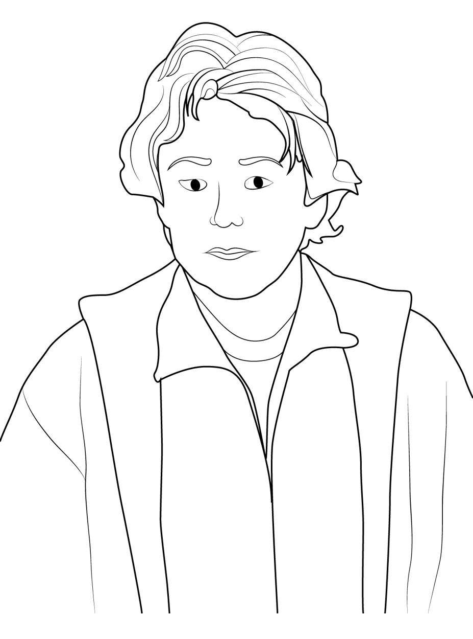 coloriage Stranger Things à imprimer pour enfant de 6 ans