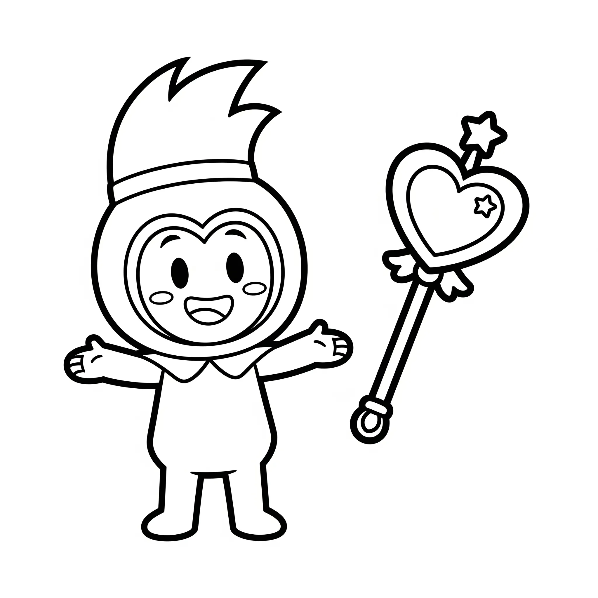 coloriage Teenieping et son objet magique pour enfant