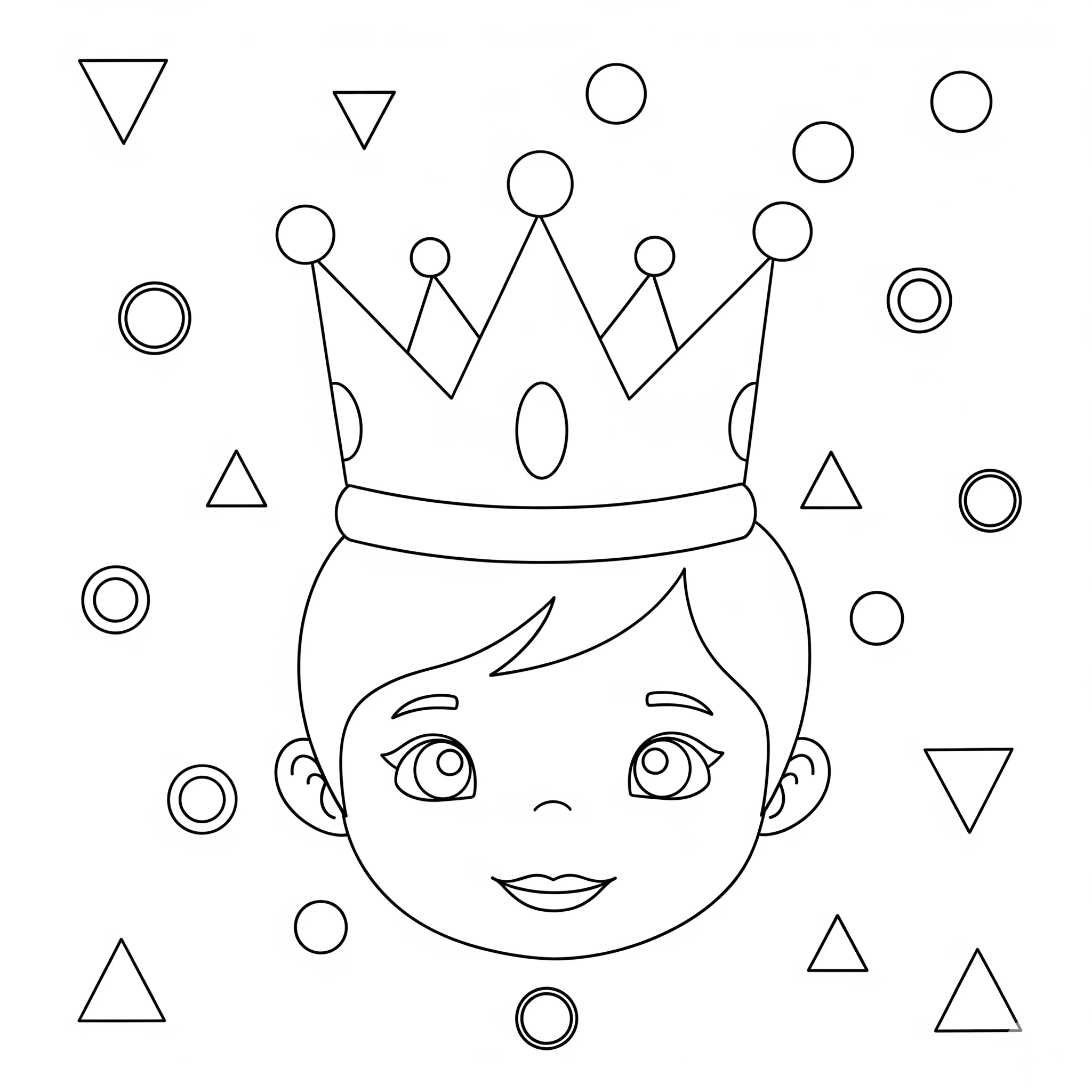 coloriage Visage a imprimer pour enfant de 4 ans
