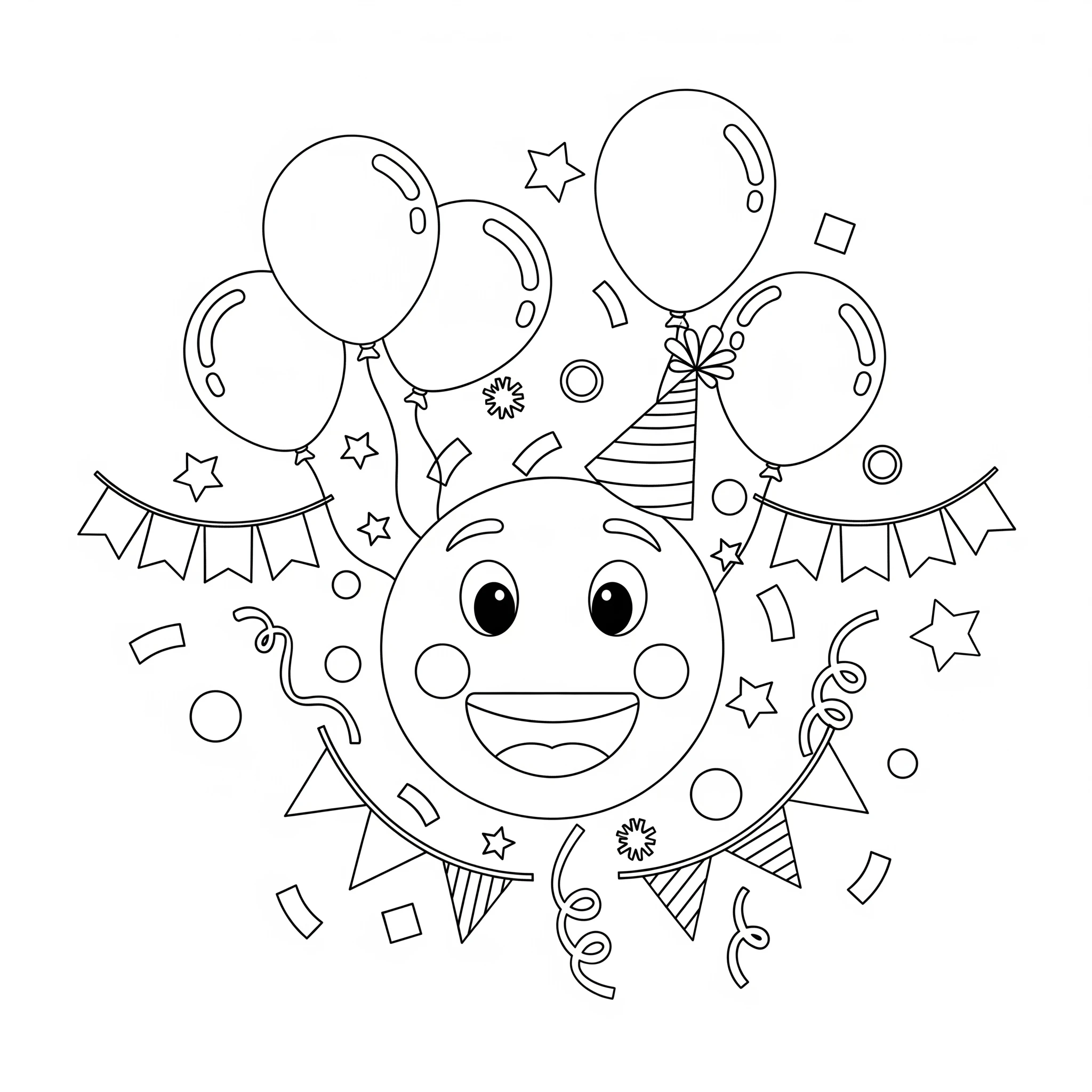 coloriage Visage educatif pour enfant 1