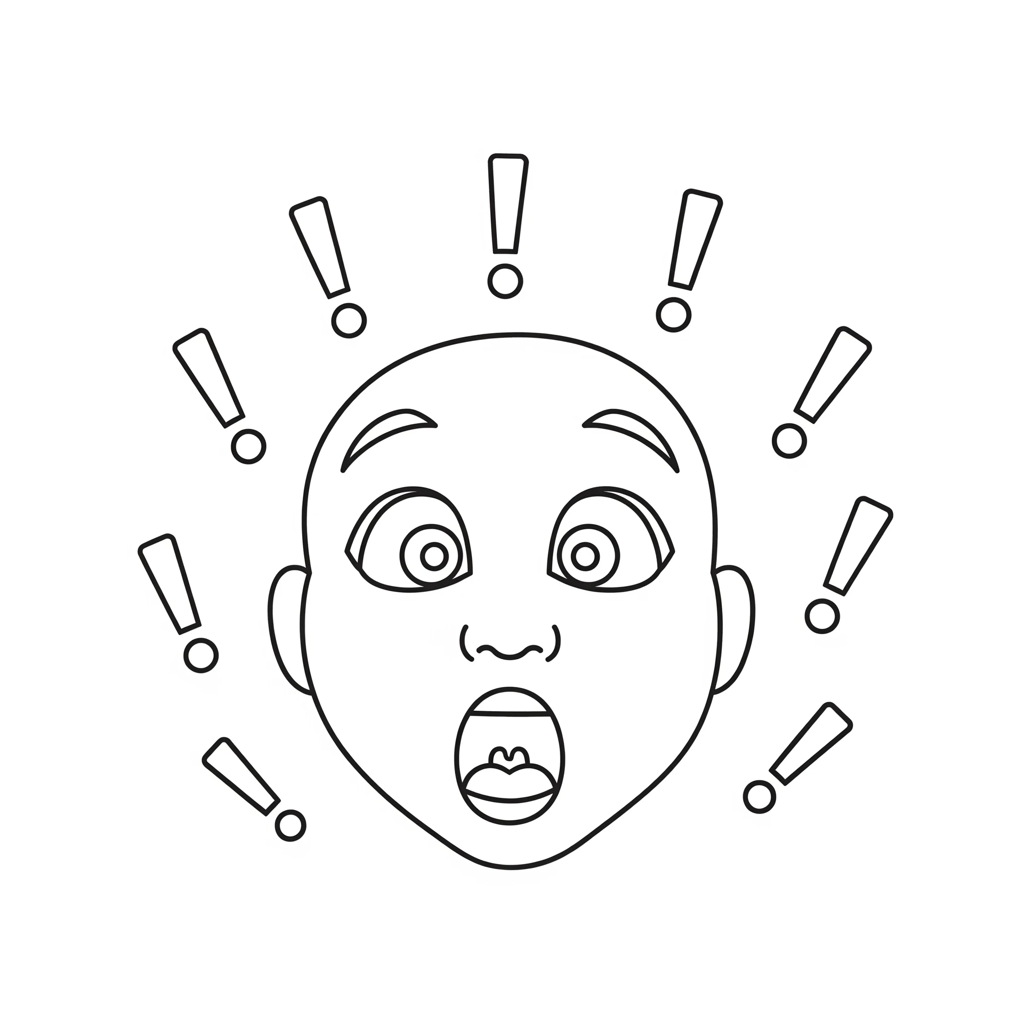 coloriage Visage pour enfants à imprimer