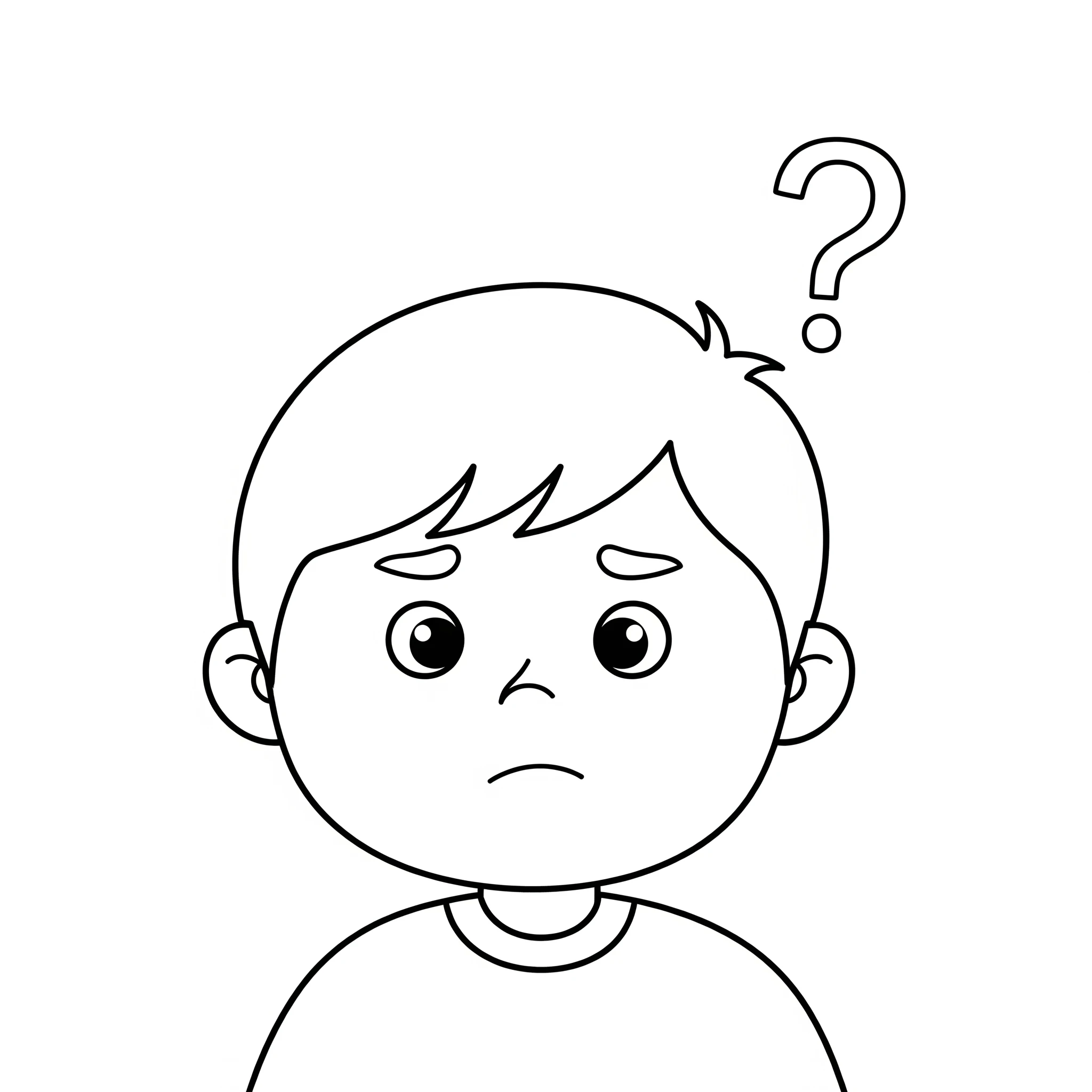 coloriage Visage à imprimer pour enfant de 2 ans