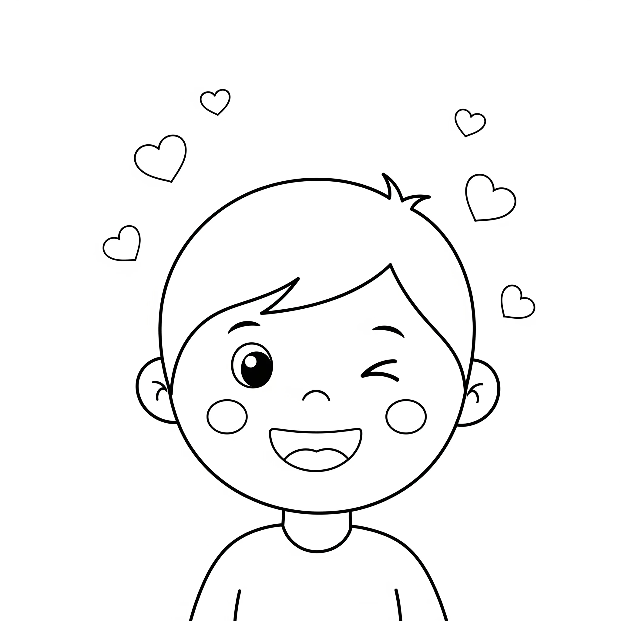 imprimer coloriage Visage pour enfant