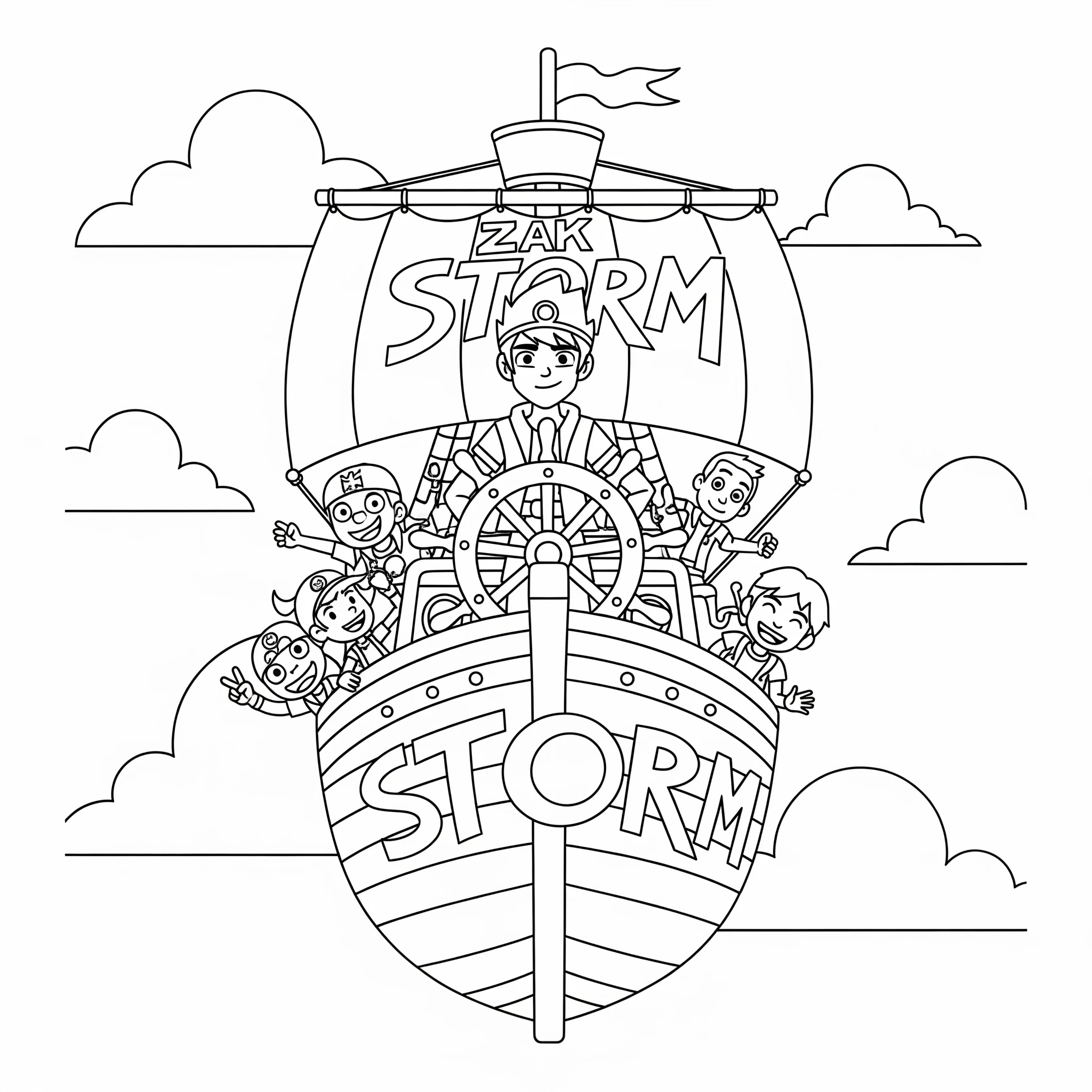 coloriage Zak Storm à imprimer a4