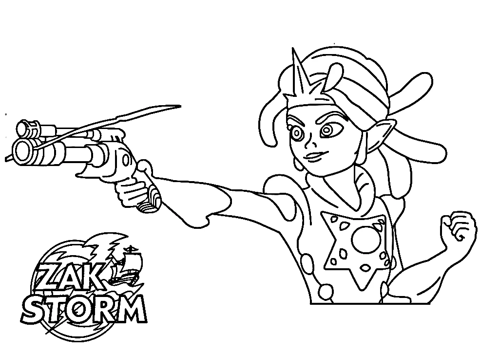 imprimer coloriage Zak Storm