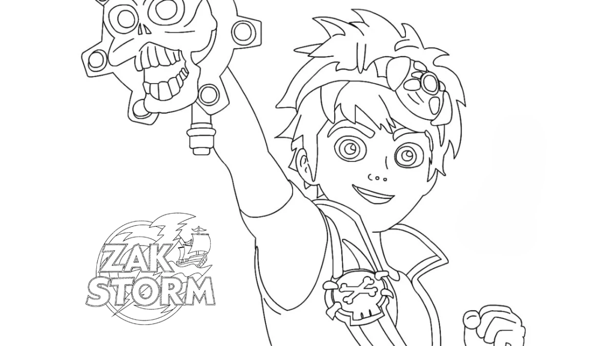 coloriage Zak Storm pour enfant à imprimer