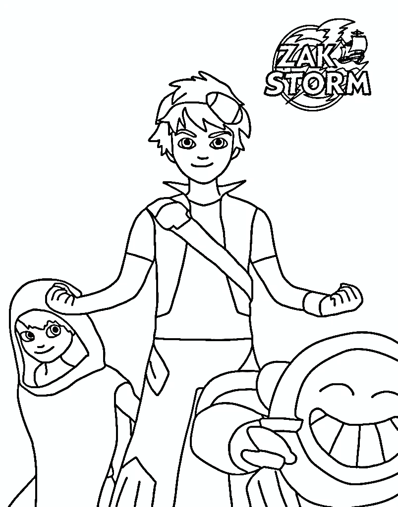 coloriage Zak Storm à imprimer pour enfant de 6 ans