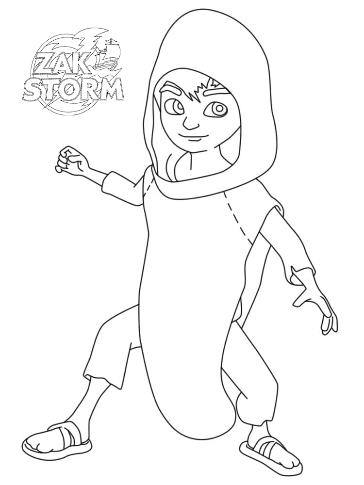 coloriage Zak Storm pour enfant de 2 ans