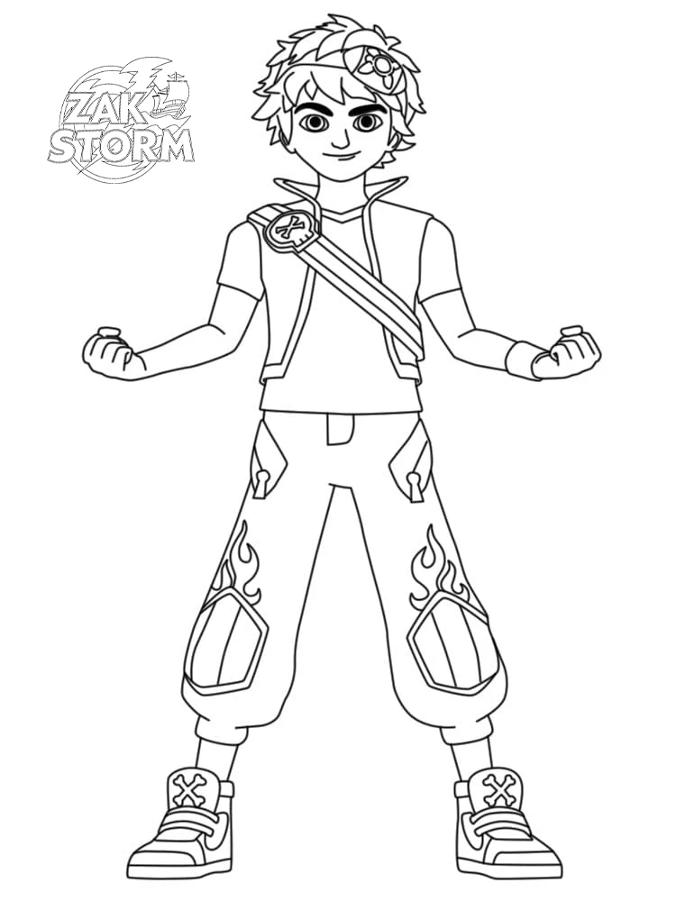 coloriage Zak Storm à imprimer pour enfants 1