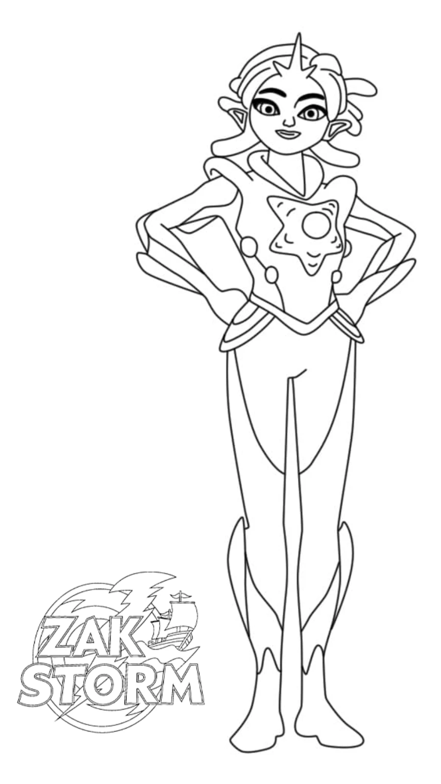 coloriage Zak Storm pour enfant de 6 ans
