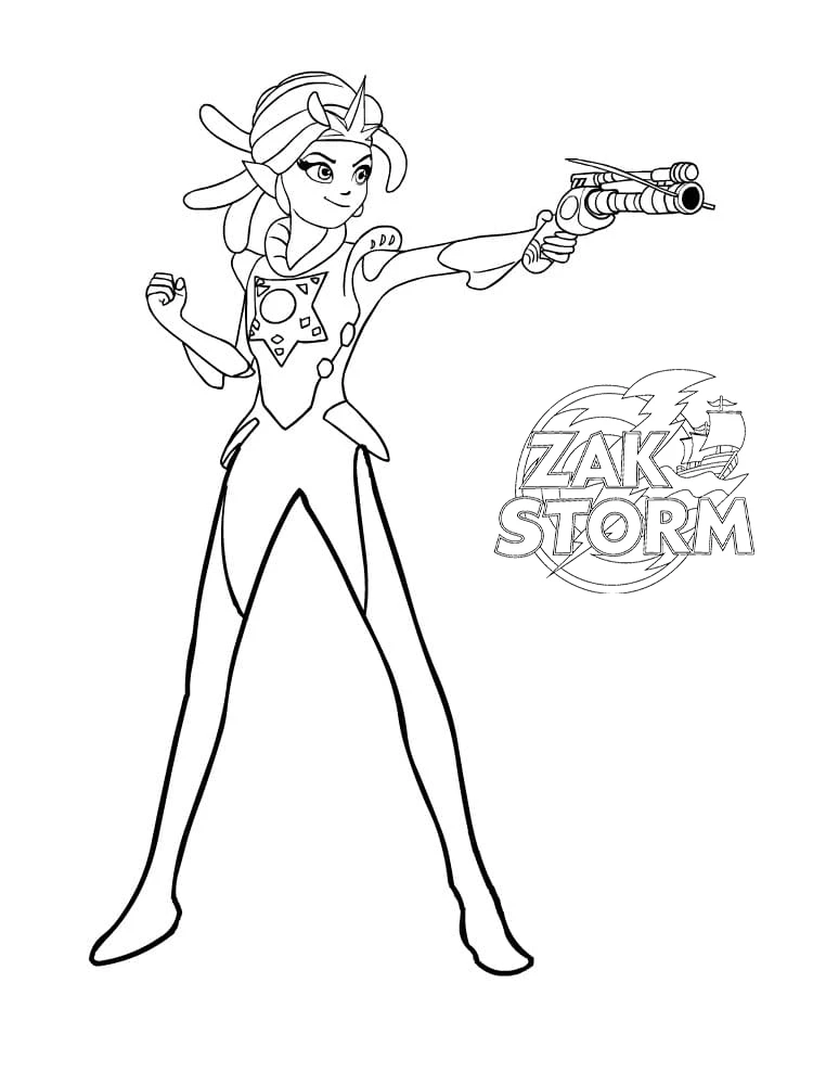 coloriage Zak Storm à imprimer pour enfant de 3 ans