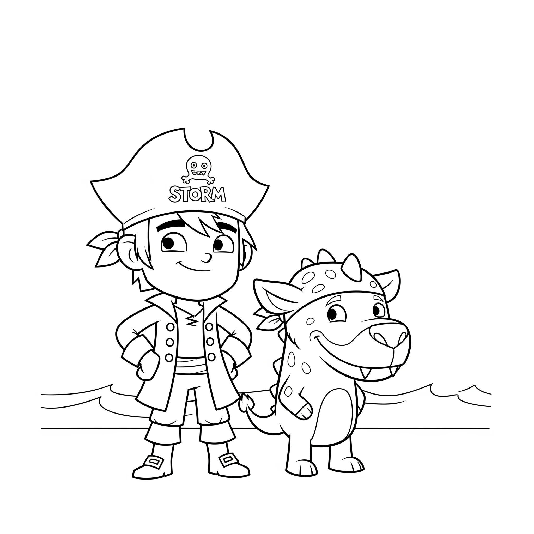 coloriage Zak Storm à imprimer pour enfant de 3 ans 1