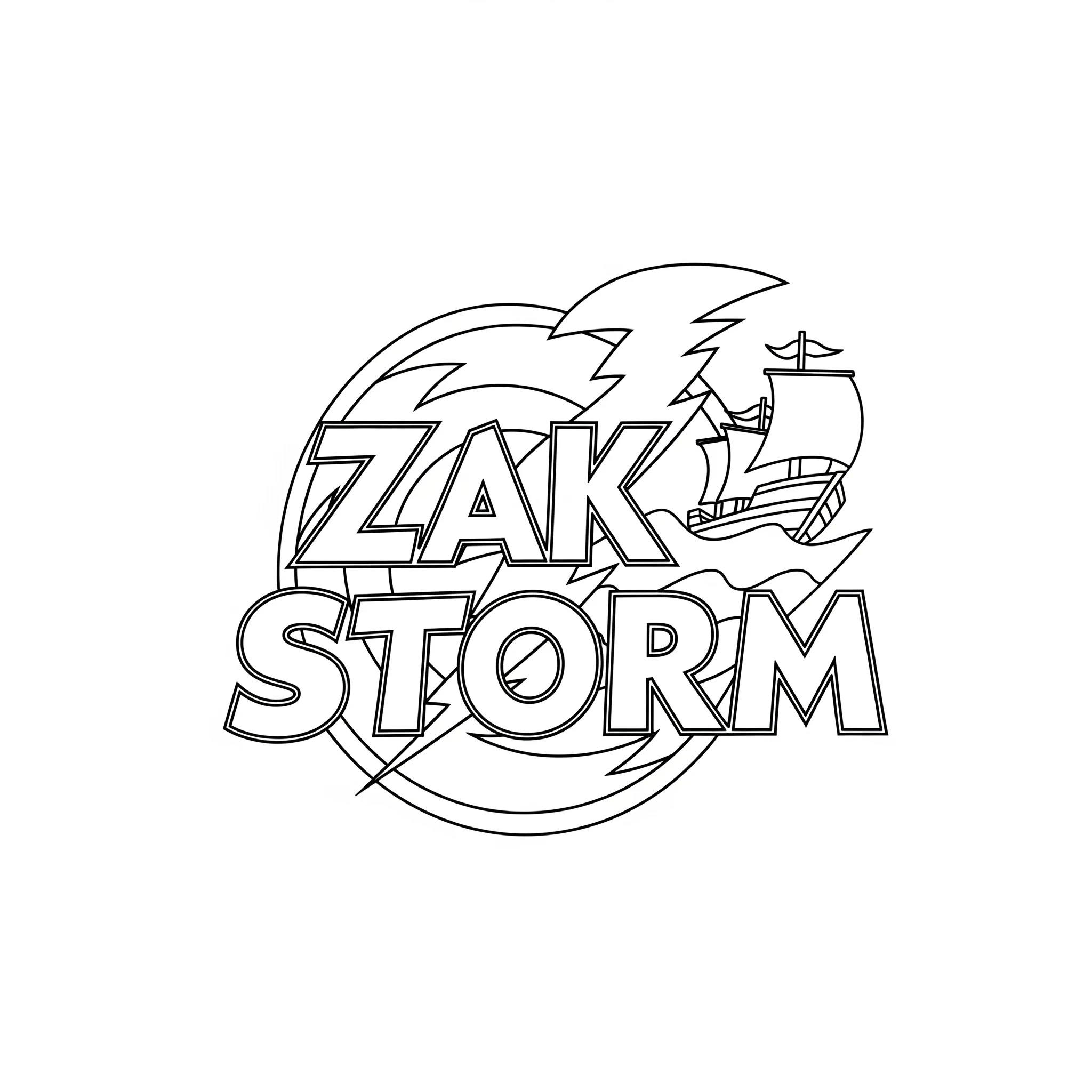 coloriage Zak Storm à imprimer pour enfant de 2 ans