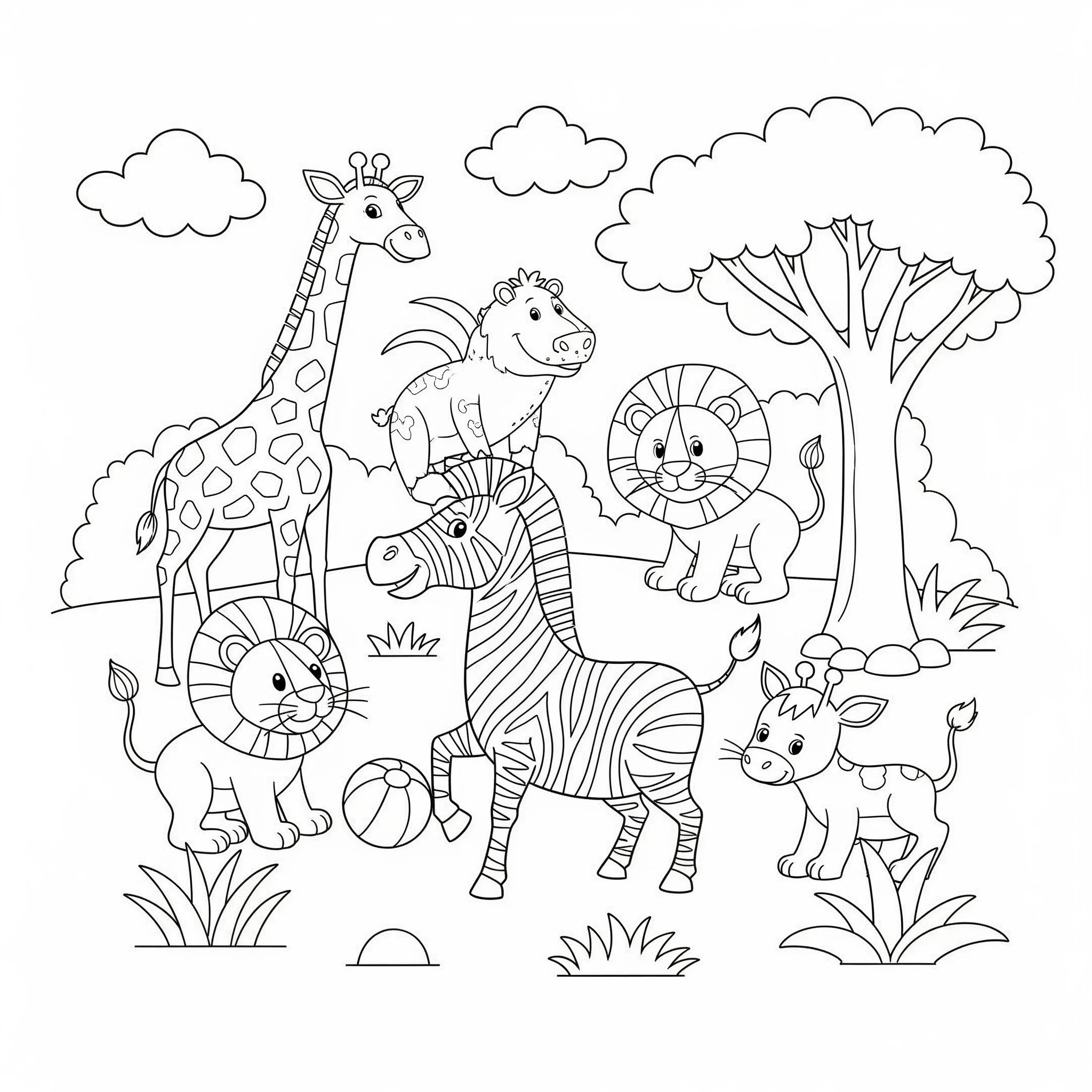 coloriage Zebre pour enfants