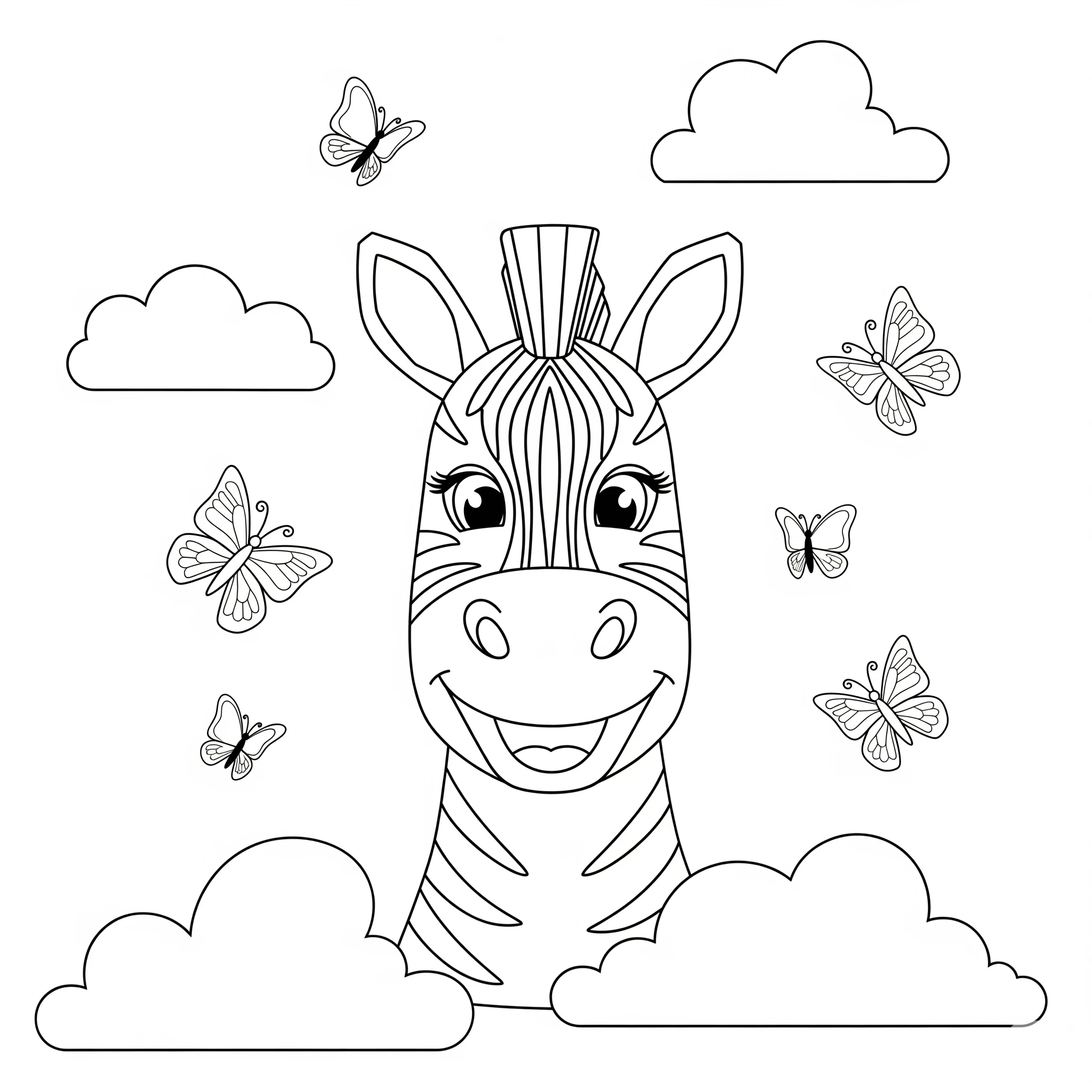 coloriage Zebre à imprimer pour enfant de 8 ans