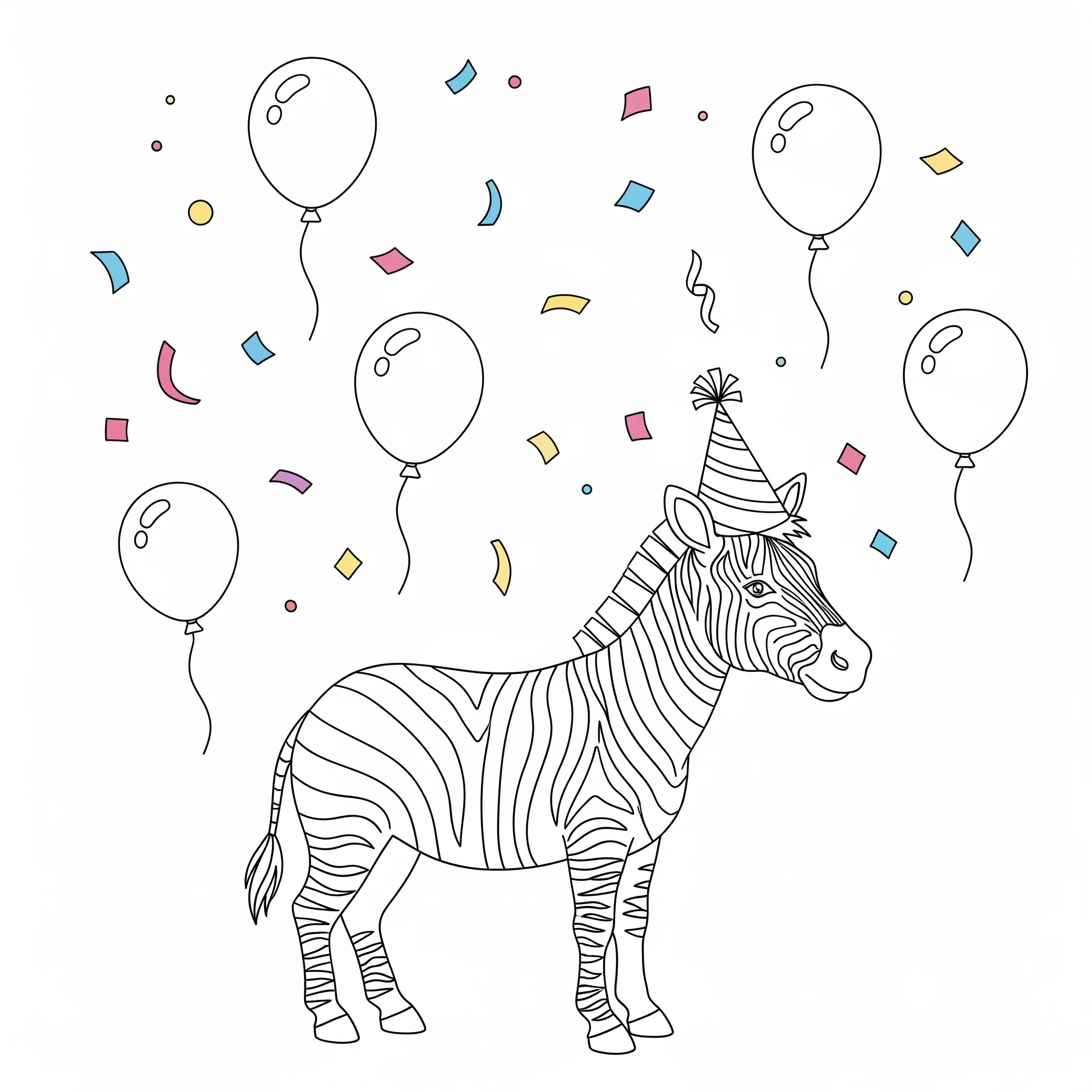 coloriage Zebre pour enfant de 7 ans