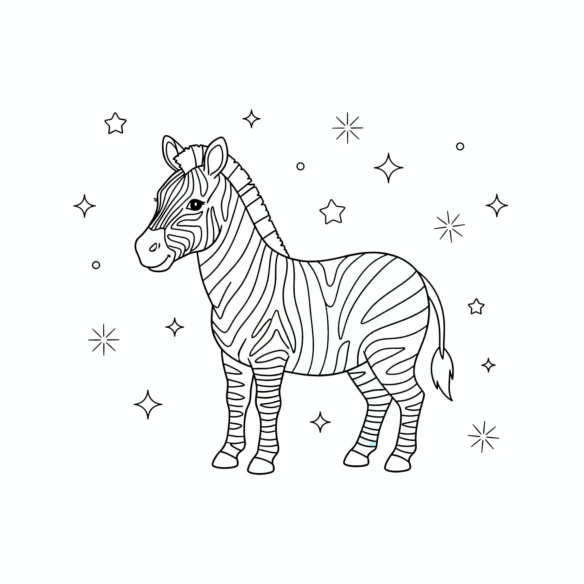coloriage Zebre pour enfant de 10 ans