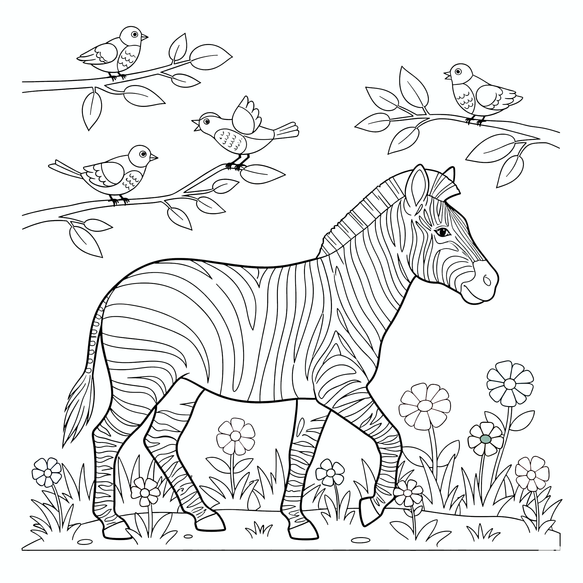 coloriage Zebre pour enfant de à imprimer