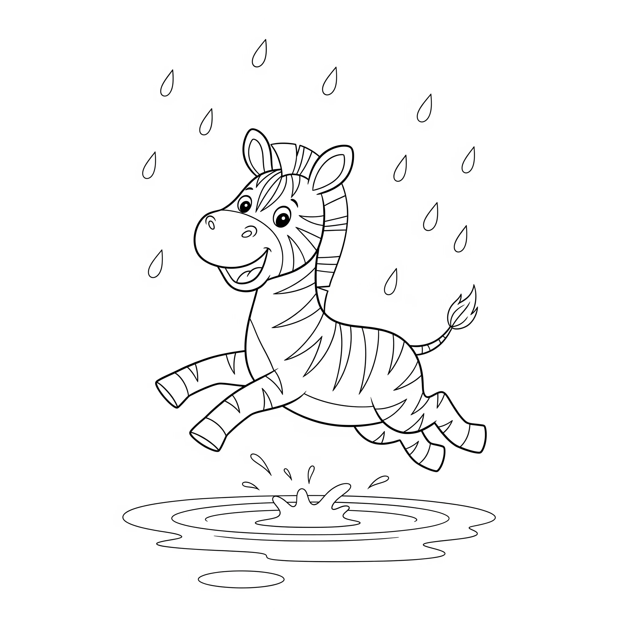 imprimer coloriage Zebre pour enfant