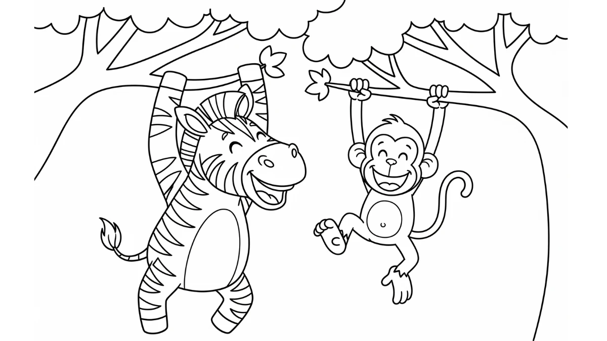 coloriage Zebre a imprimer