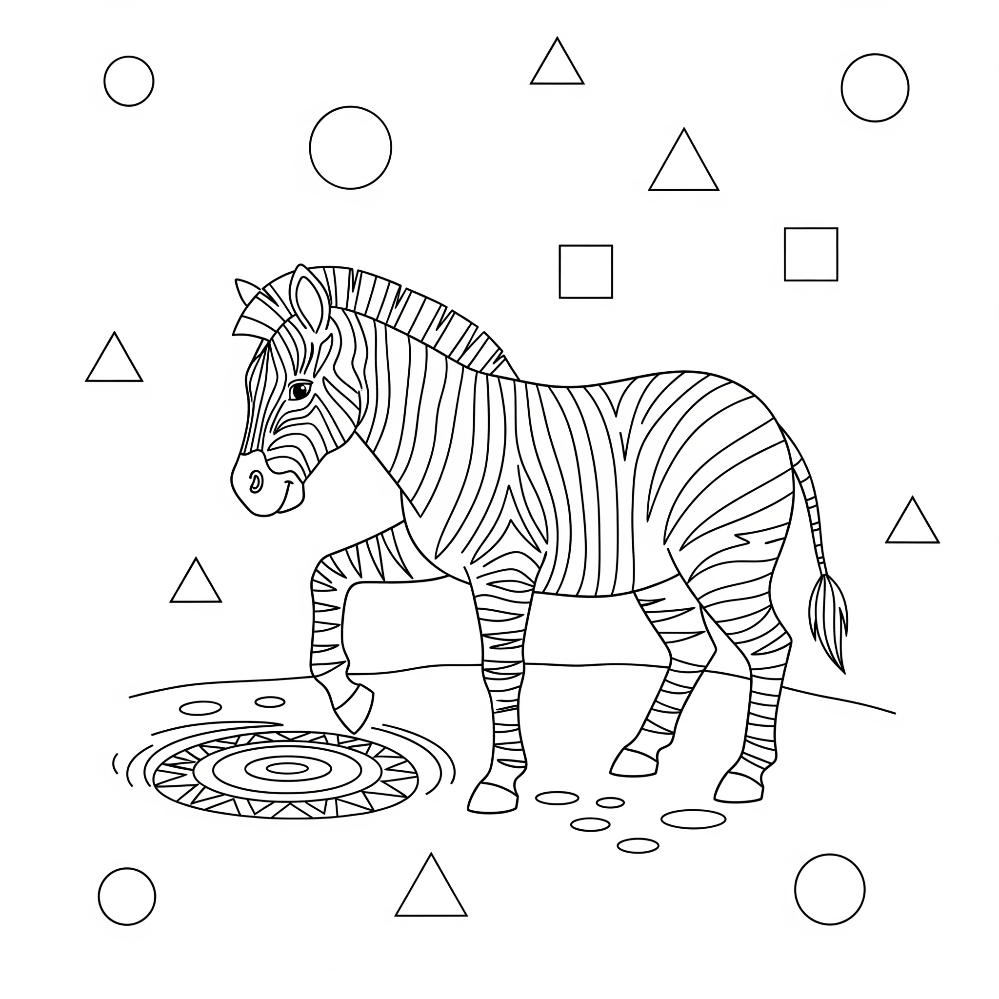 coloriage Zebre et dessin a imprimer