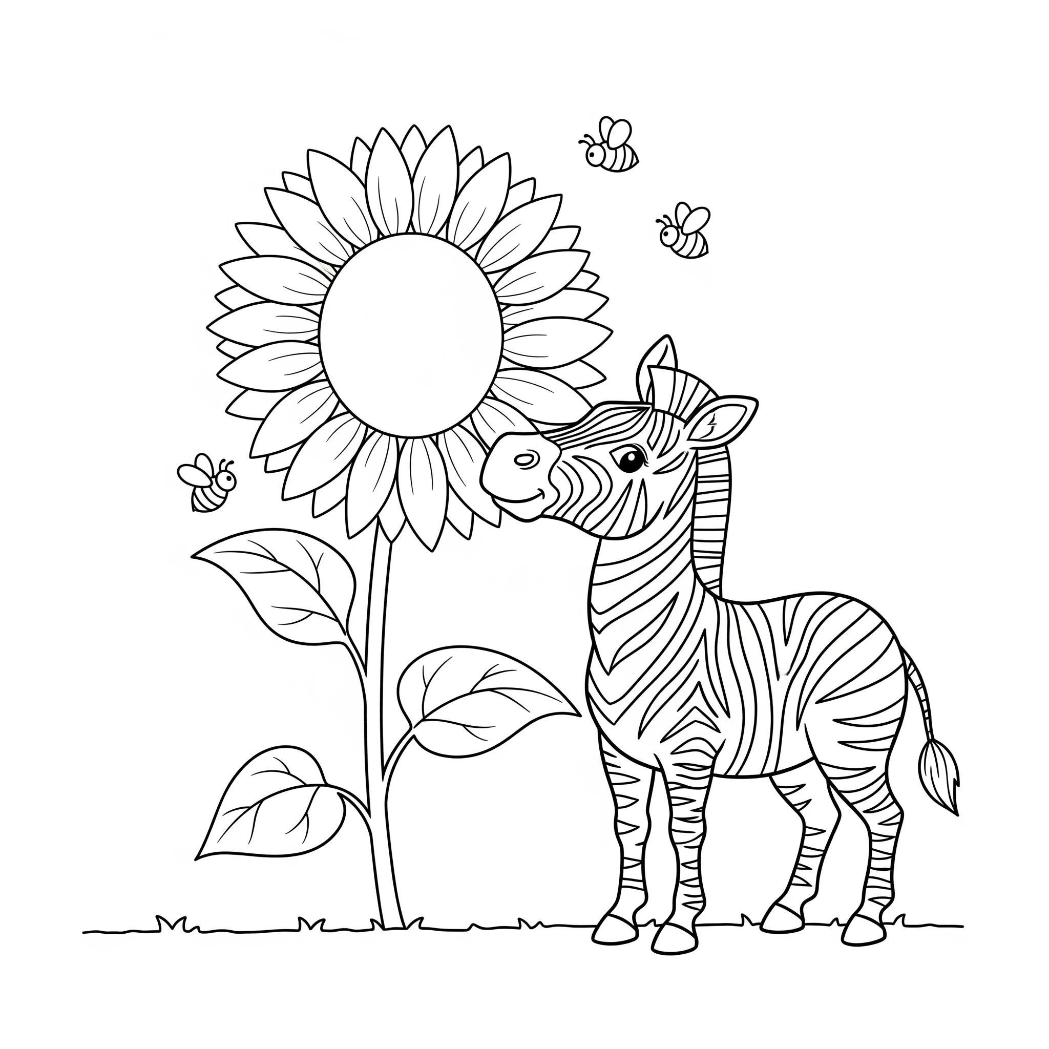 coloriage Zebre et decoupage