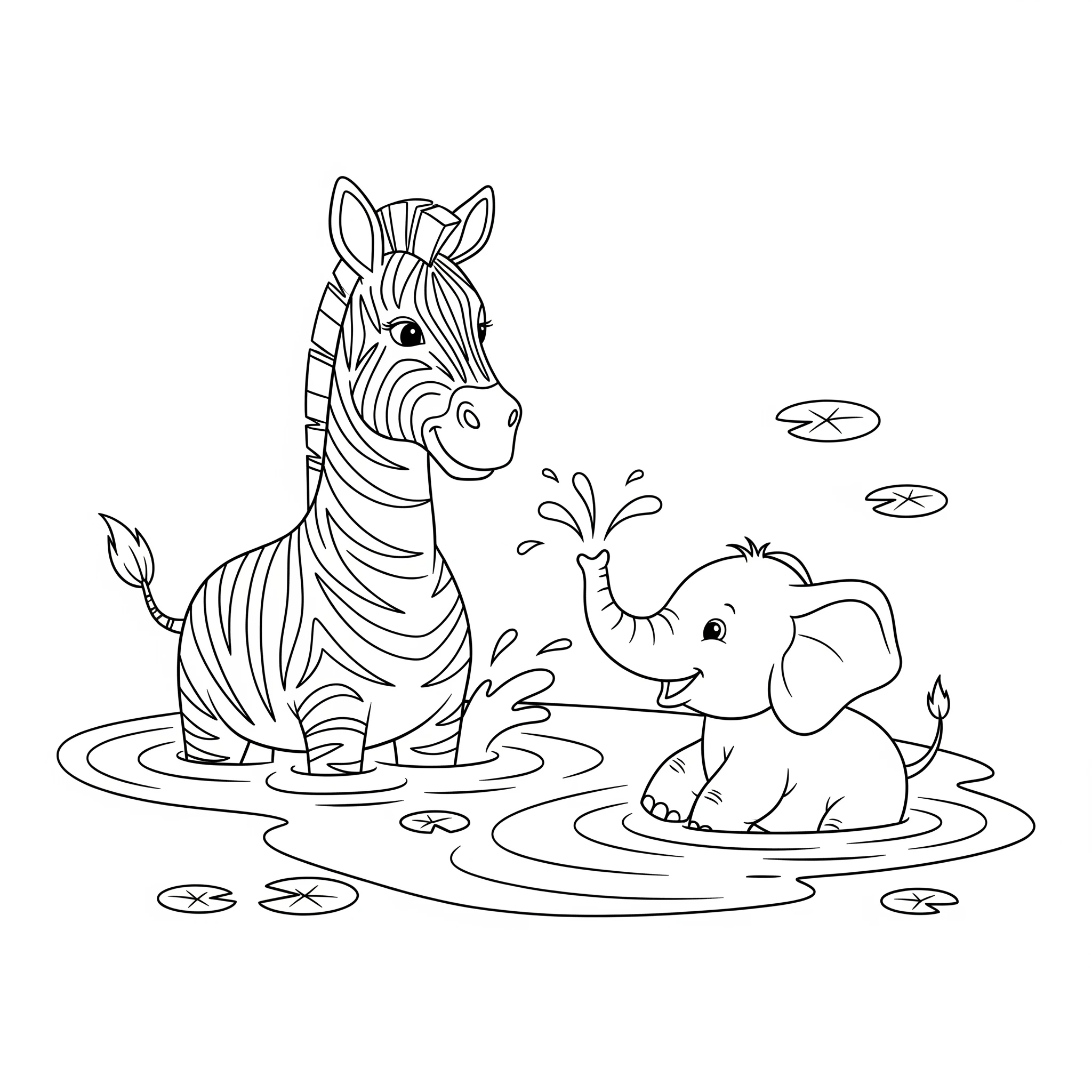 coloriage Zebre pour bebe a imprimer