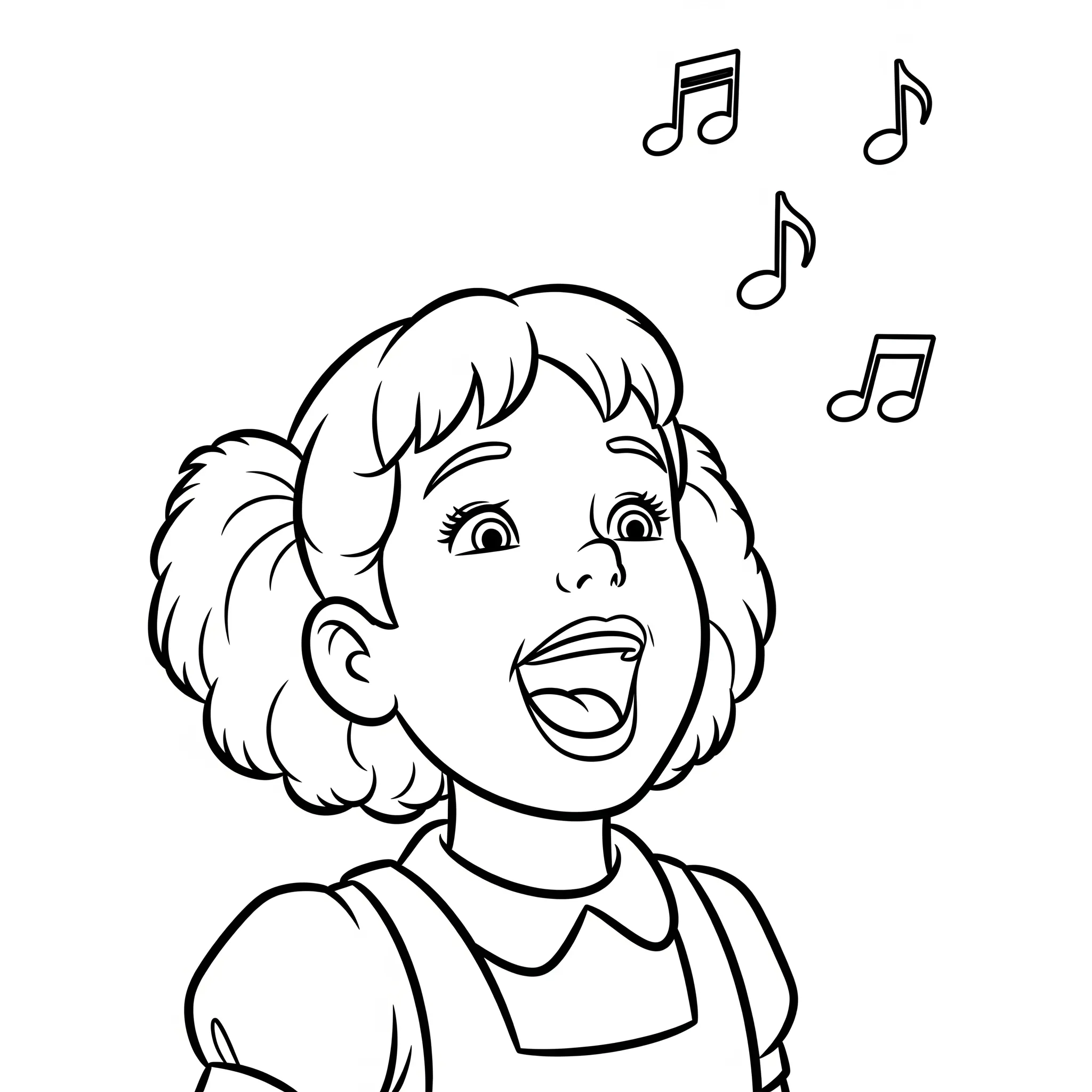 imprimer coloriage Annie chante gratuit