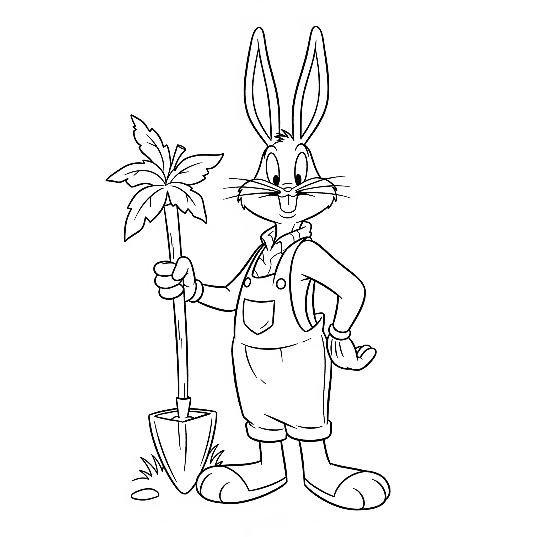 coloriage Bugs Bunny le jardinier à imprimer